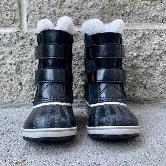 SOREL 1964 Pac Snow Boots Kids 10 27 Faux Fur Black Waterproof Winter Boot Suede - Picture 14 of 14